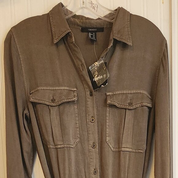 FOREVER 21 Women's Army Green Jumpsuit - Medium - NEW NWT - Picture 3 of 9